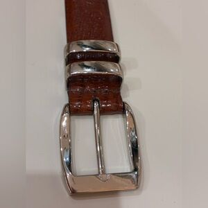 Remo Tulliani Brown Leather Belt - Size 44 - Made in USA quality made belt